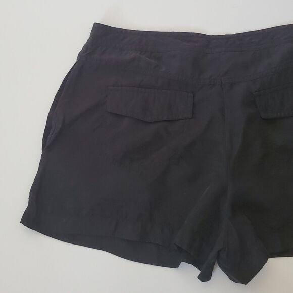 T Alexander Wang Shorts Black Cupro Blend High Rise Classic Designer Preppy - Picture 3 of 11